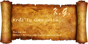 Krály Gabriella névjegykártya